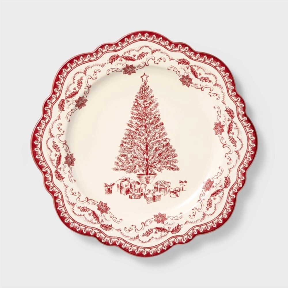 Stoneware Serve Platter Red Pattern - Threshold designed with Studio McGee